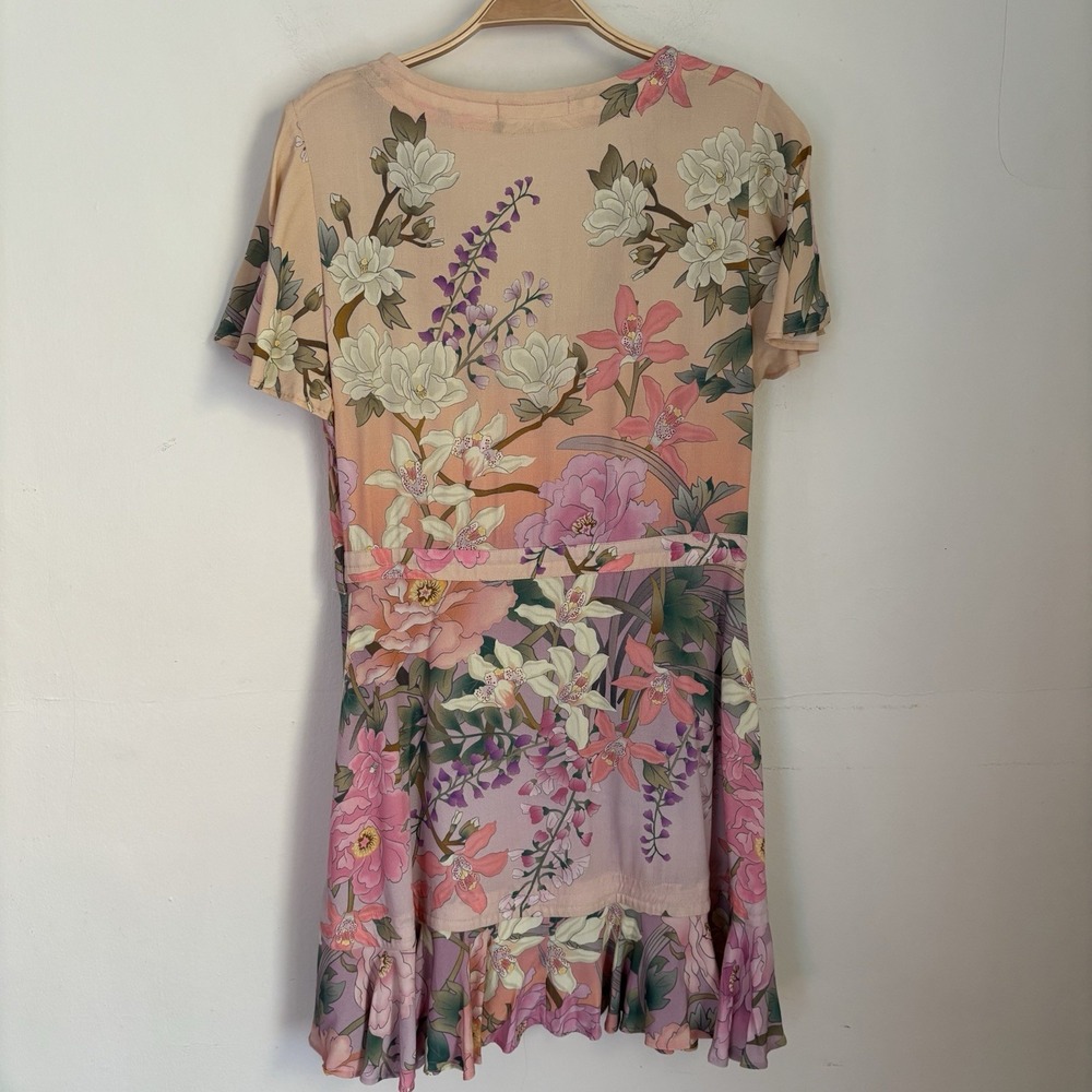 Spell & The Gypsy Collective Lily Mini Dress Lilac Pink Boho Fairy Whimsy M DESC - Picture 6 of 9
